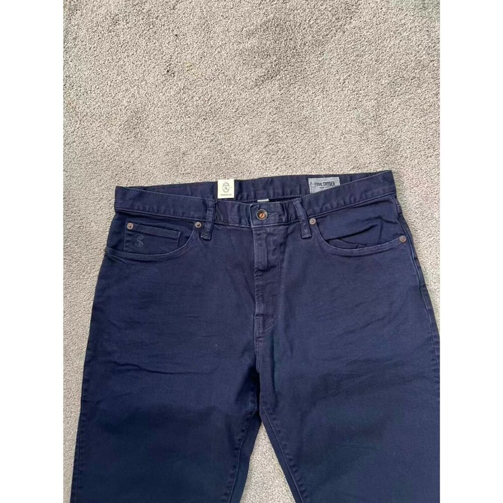 NWT Todd Snyder SLIM FIT 5-POCKET CHINO Denim Jeans Navy Blue Mens 34x34 - Picture 4 of 13